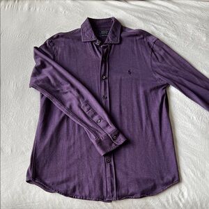 Polo Ralph Lauren Deep Purple Casual Knit Dress Shirt